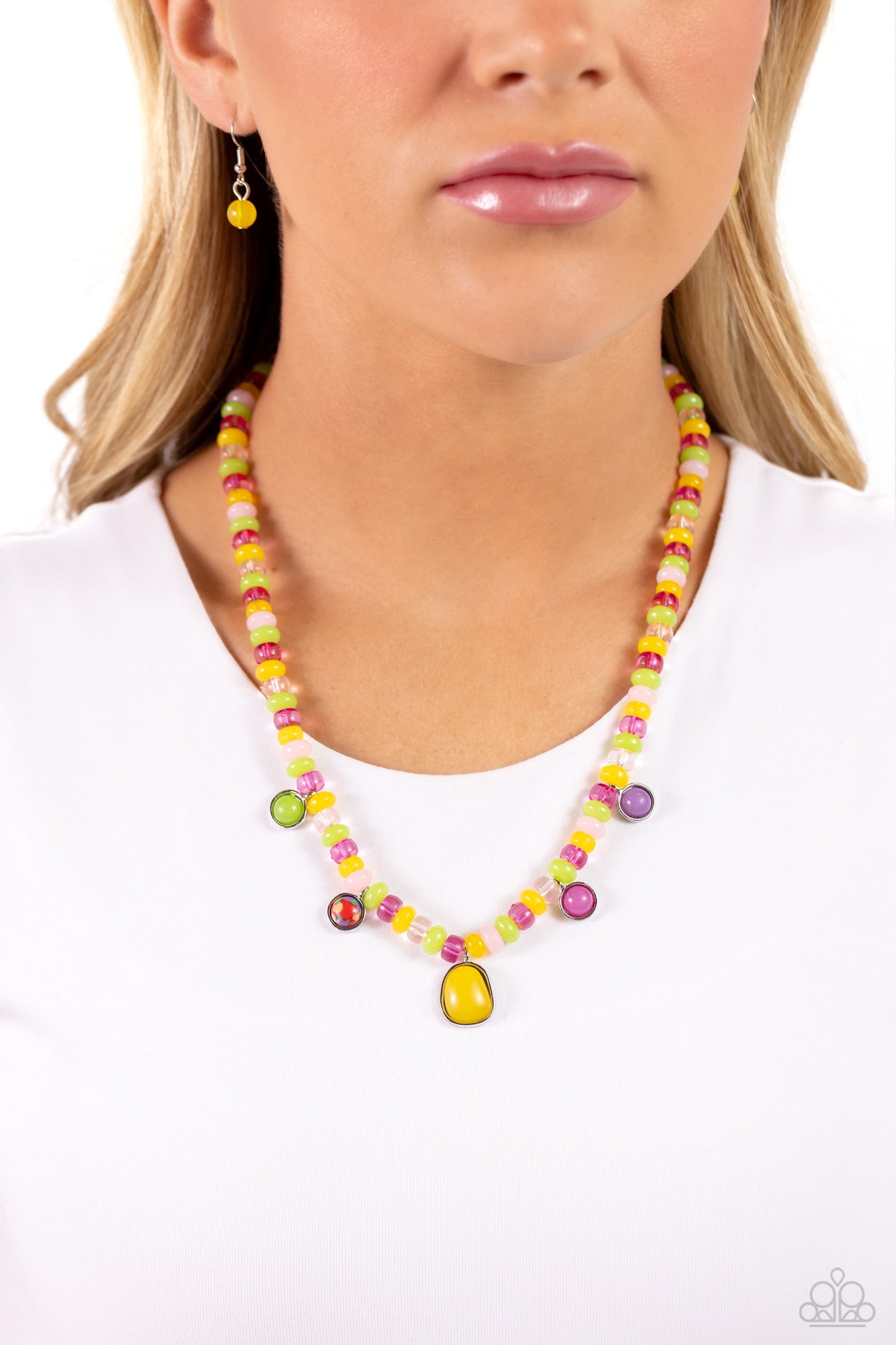 Colorfully California Yellow Necklace (Pinky 1983)