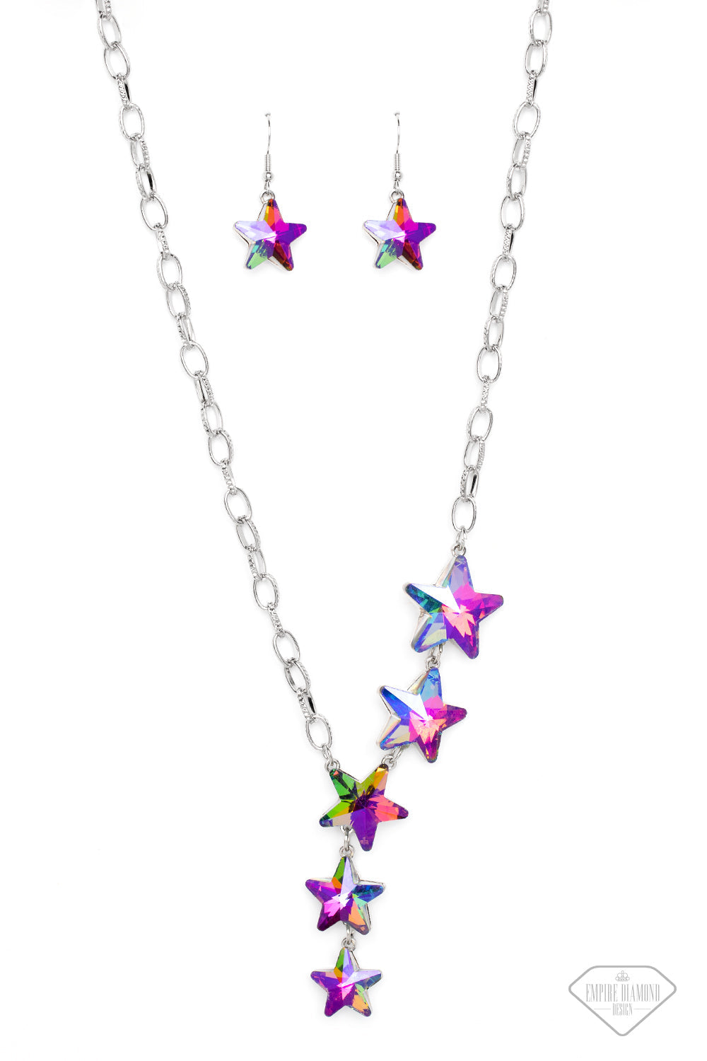 Star-Crossed Sparkle Multi Necklace (Pink 1503)