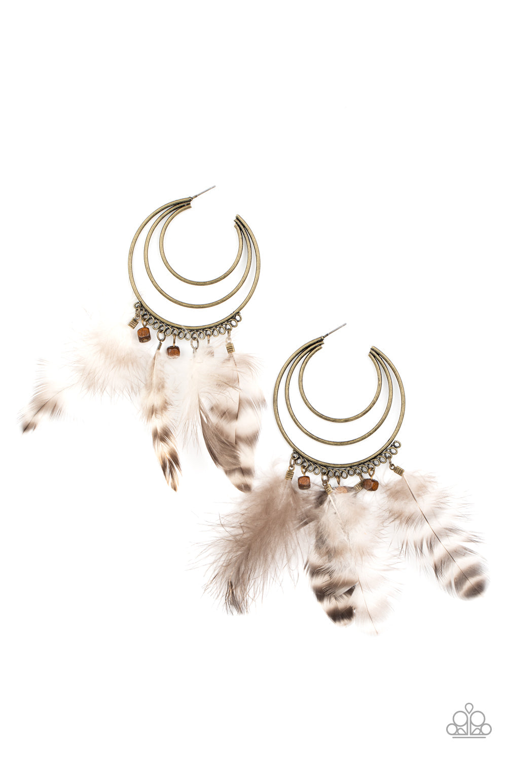 Freely Free Bird Brass Earrings (Yellow 163)