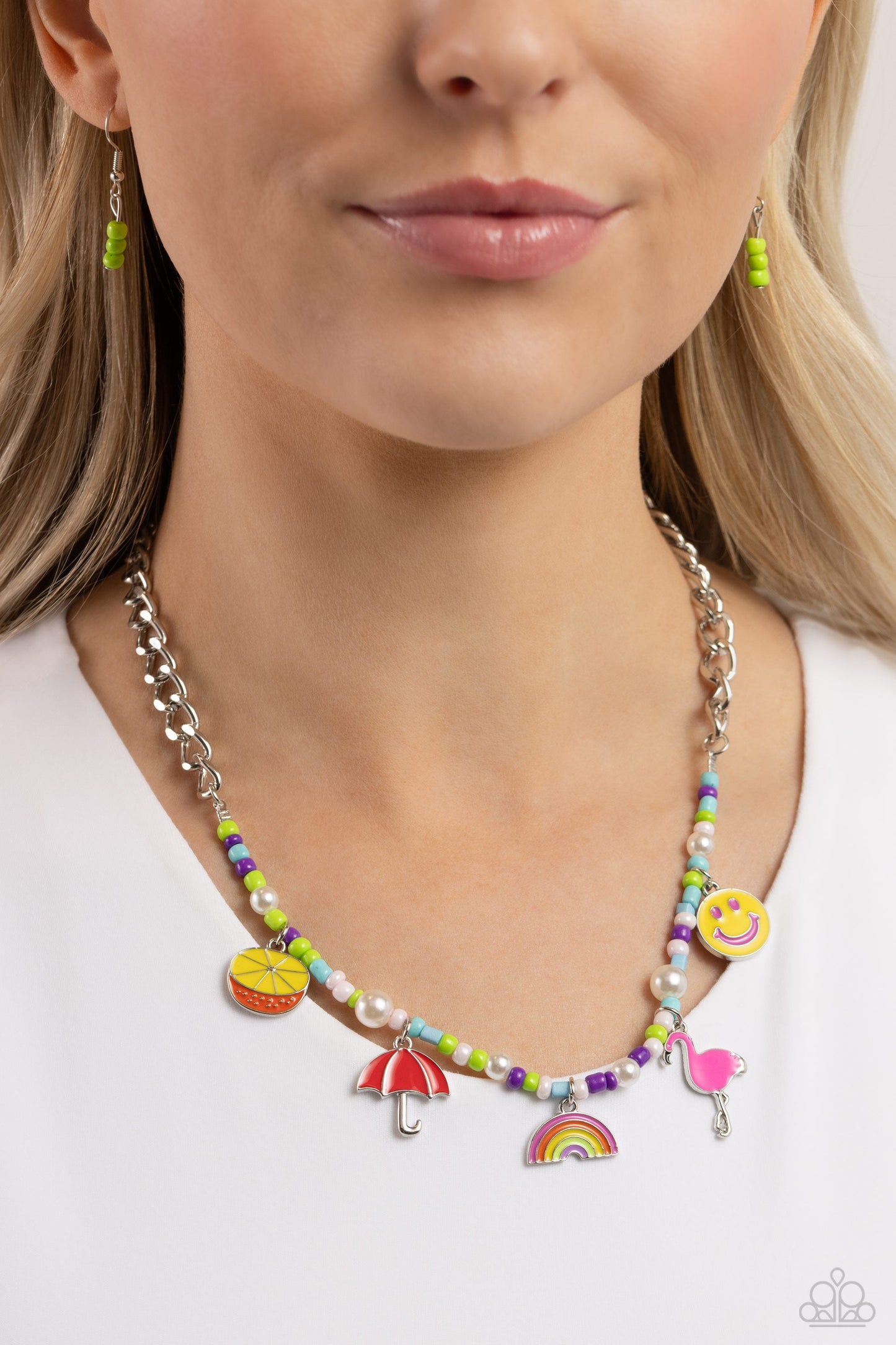 Summer Sentiment Multi Necklace (Yellow 182)