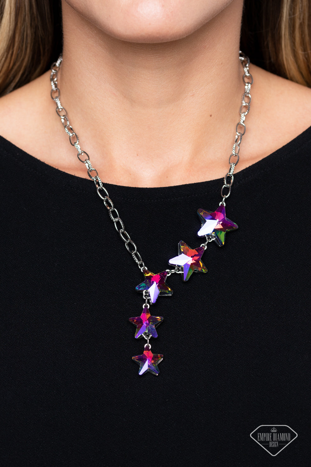 Star-Crossed Sparkle Multi Necklace (SPICY Pink 1503)