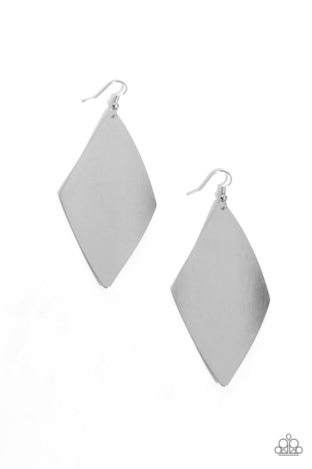 Retro Rally Silver Earrings (Pinky 103)