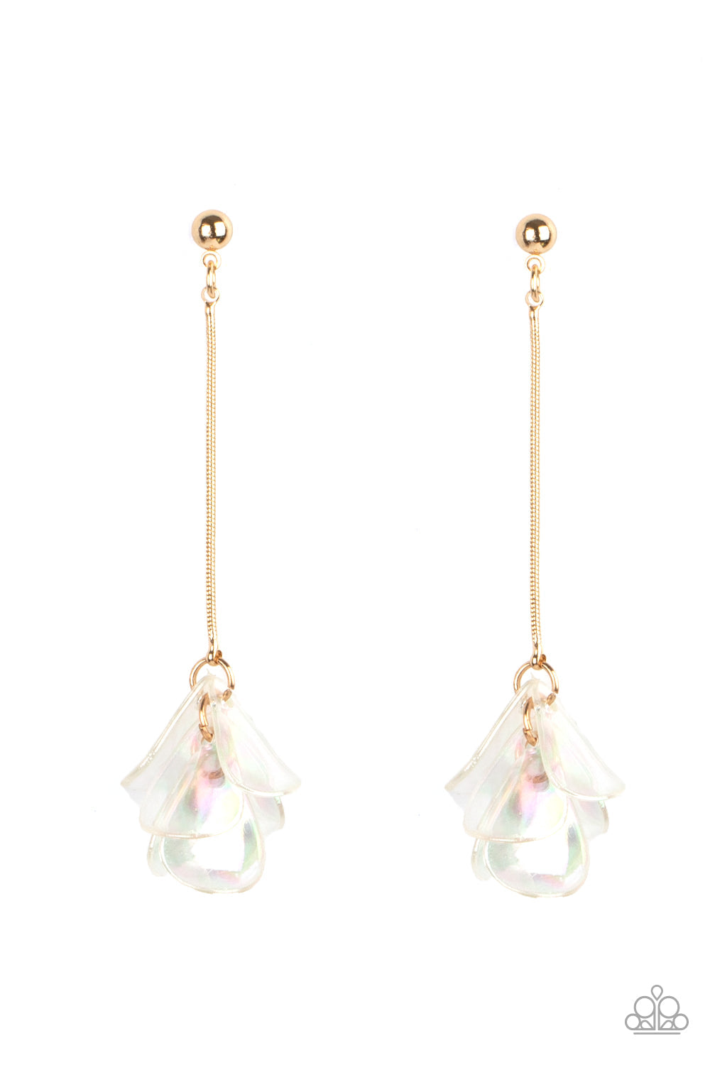 Keep Them in Suspense Gold Earrings (Pinky 195)