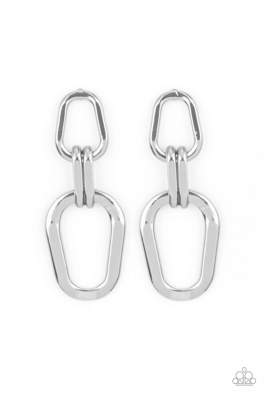 Harmonic Hardware Silver Earrings (Yellow 454)