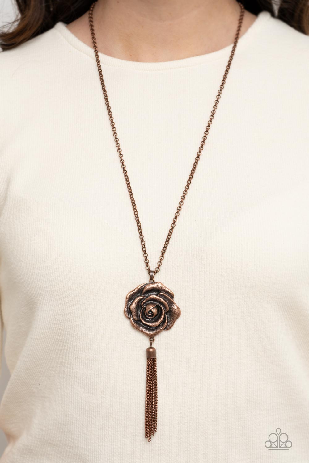 Rozy Redux Copper Necklace (Yellow 137)