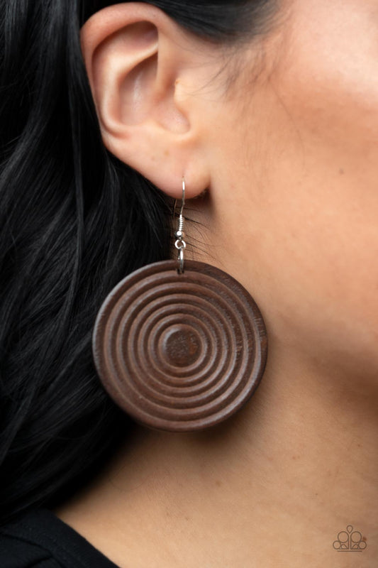 Caribbean Cymbal Brown Earrings (Pinky 171)