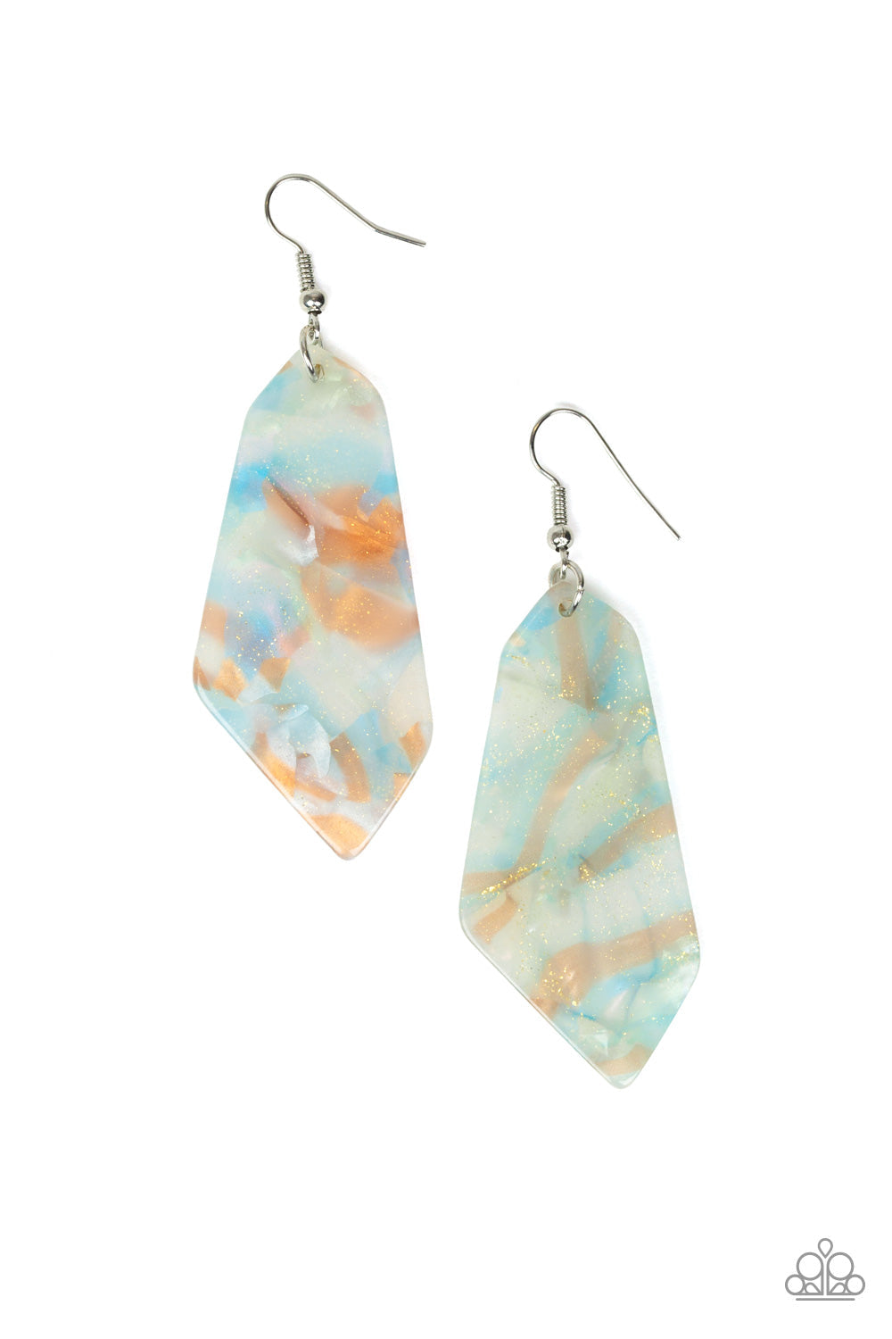 Walking On WATERCOLORS Blue Earrings (Pinky 154)