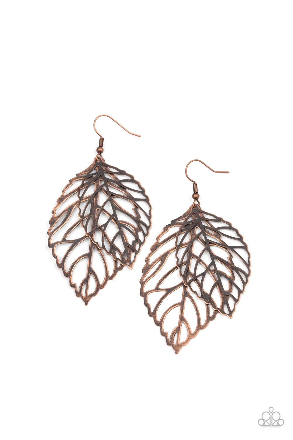 Take It or LEAF It Copper Earrings (Pinky 123)