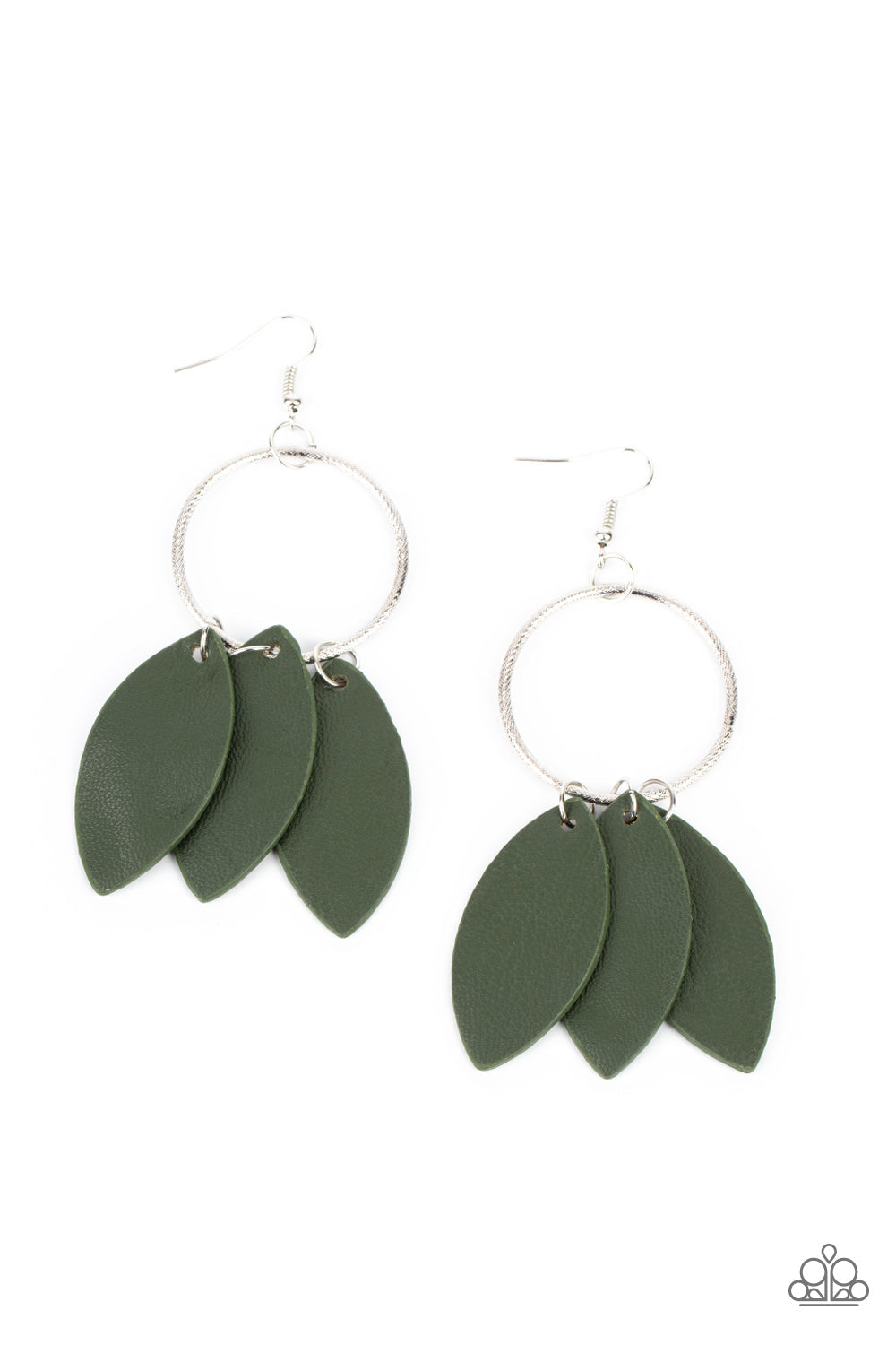 Leafy Laguna Green Earrings (Pinky 155)