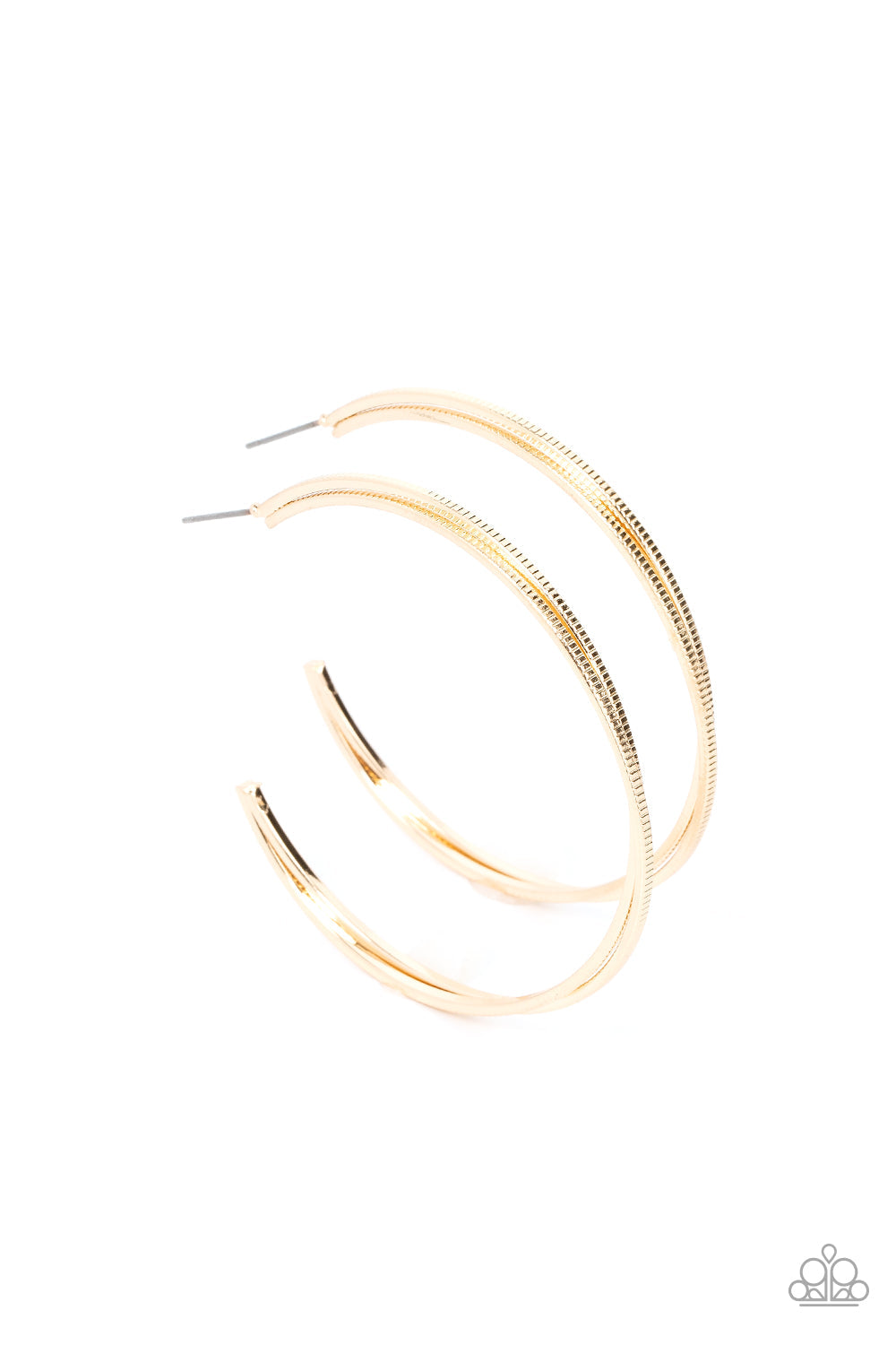 Monochromatic Curves Gold Earrings (Yellow 144)