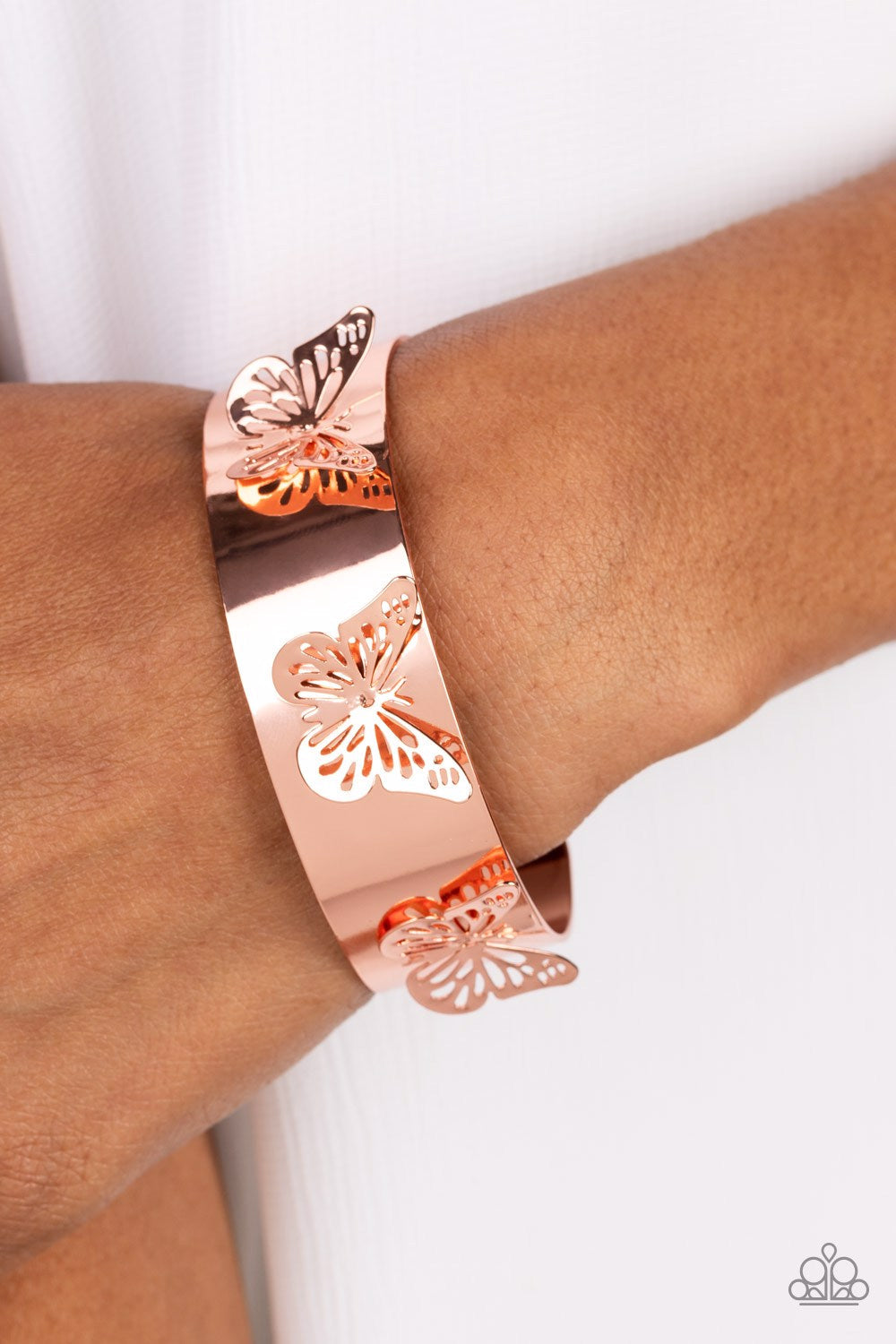 Magical Mariposas Copper Bracelet (Yellow 197)