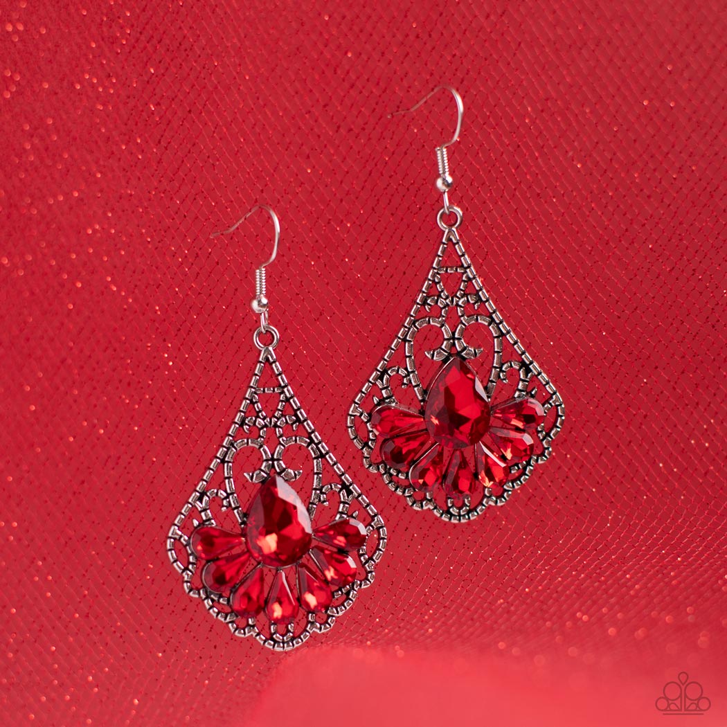 Exemplary Elegance Red Earrings (Pinky 127)