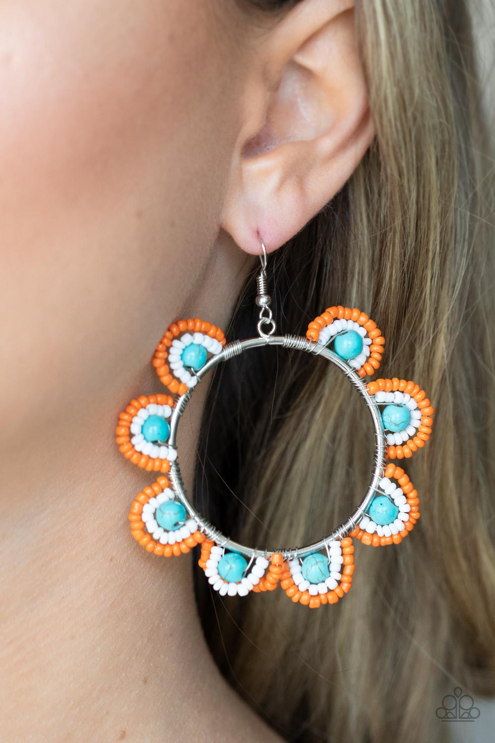 Groovy Gardens Blue Earrings (Pinky 150)