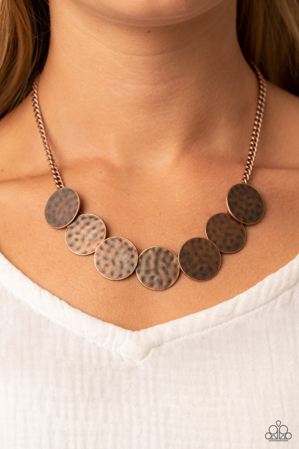 Flip A Coin Copper Necklace (Yellow 132)