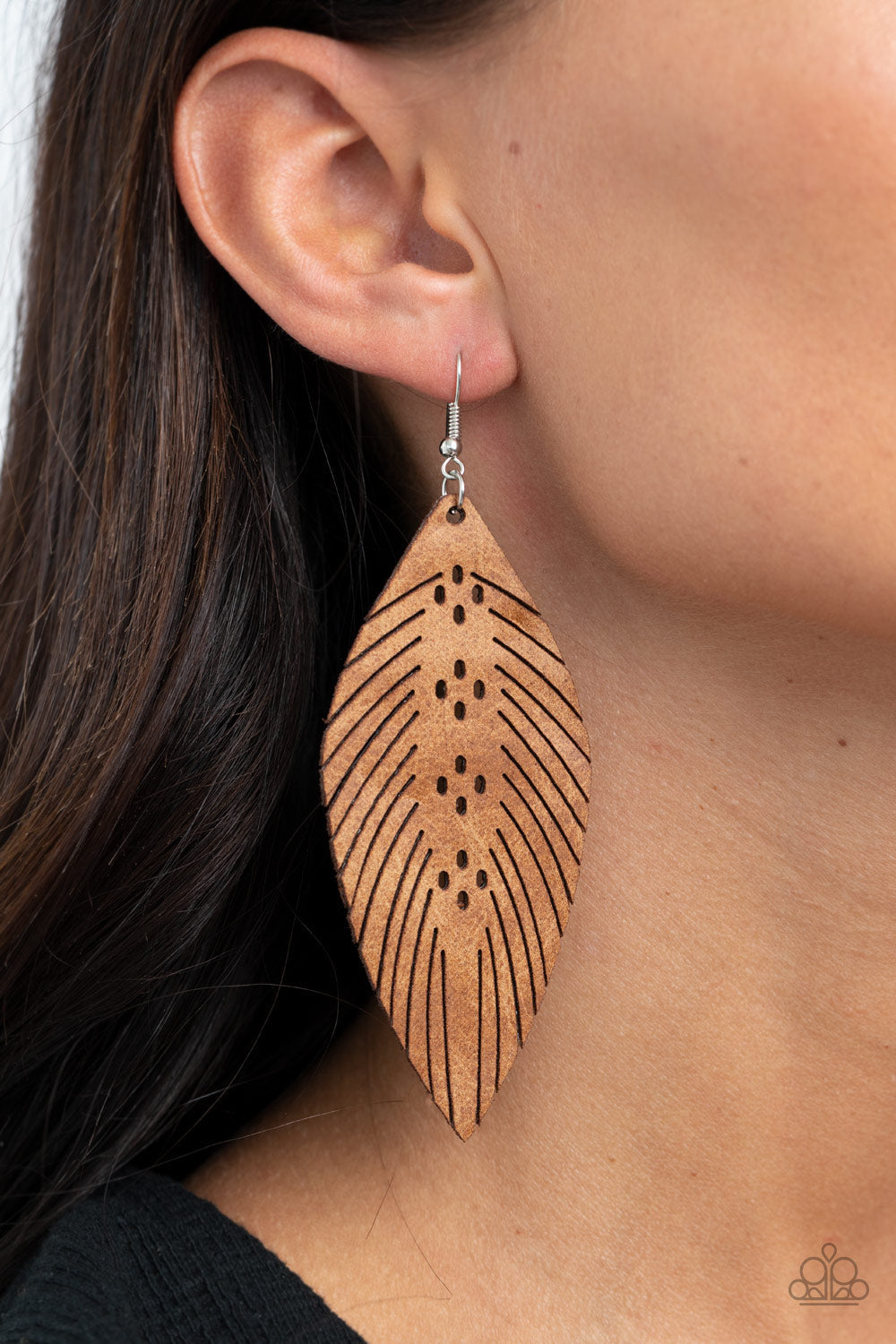 Wherever The Wind Takes Me Brown Earrings (Pinky 181)