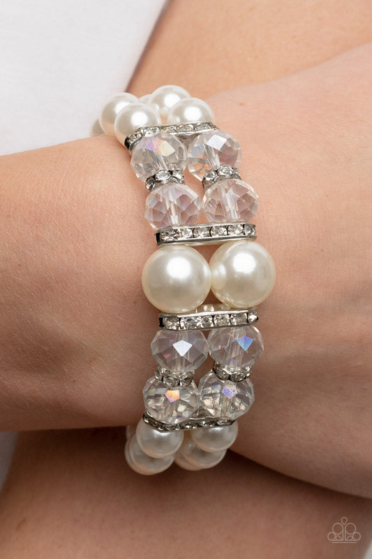 Timelessly Tea Party White Bracelet (Yellow 193)