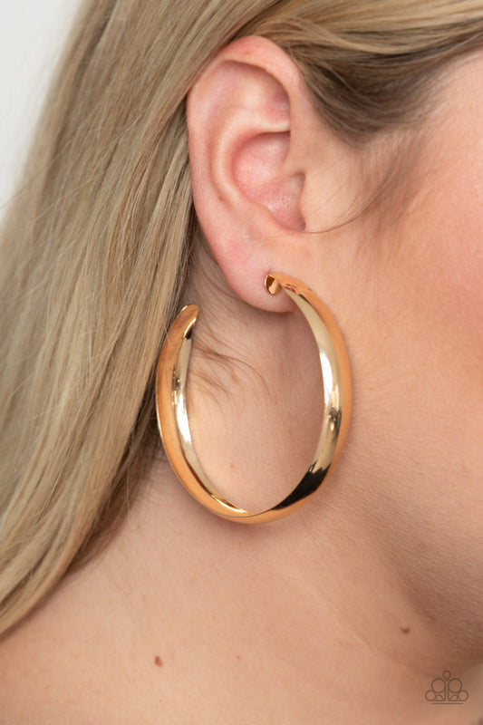 BEVEL In It Gold Earrings (Pinky 117)