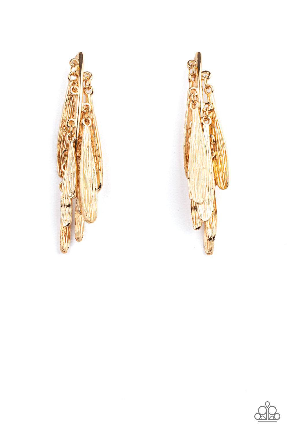 Pursuing The Plumes Gold Earrings (Yellow 127)