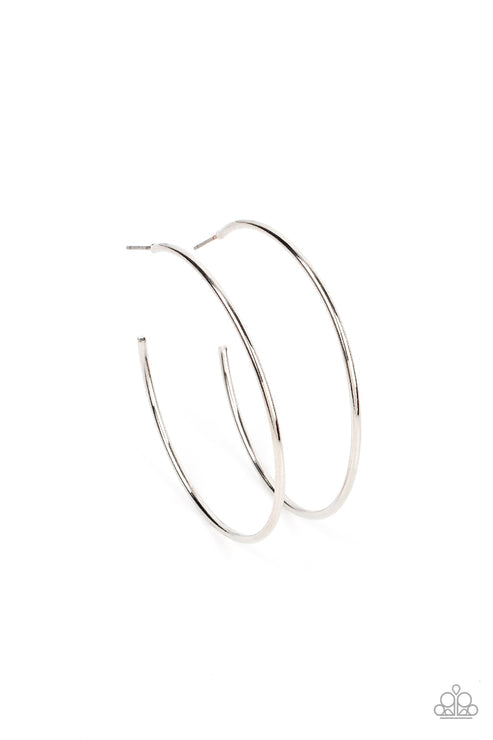 Can I get a HOOP HOOP Silver Earrings (Brown 22)