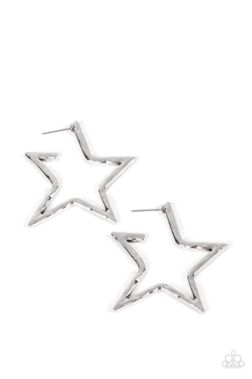 All-Star Attitude Silver Star Earrings (Brown 23)