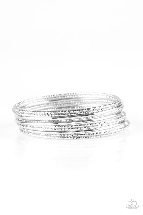 Bangle Babe Silver Bracelets (Brown 3)