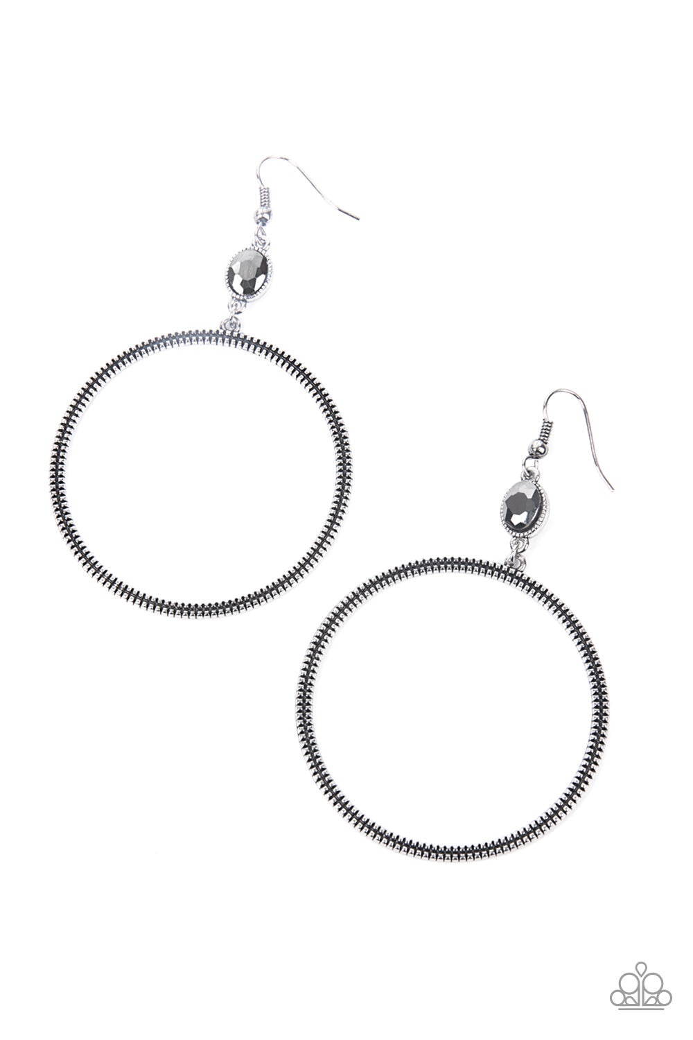 Work That Circuit Silver Earrings (Brown 48)