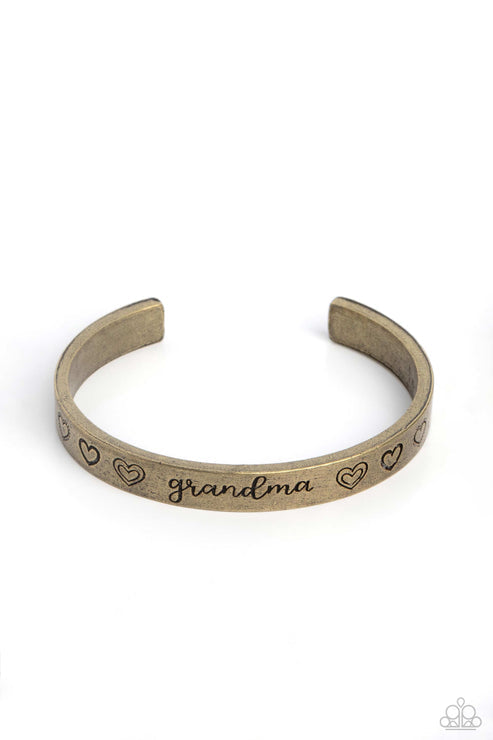 A Grandmother's Love Brass Bracelet (Orange 1356)