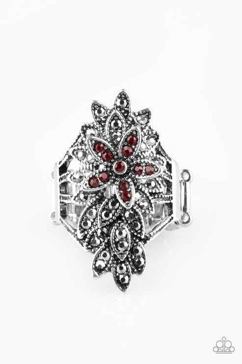 Formal Floral Red Ring (Orange 1278)