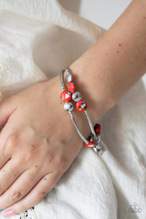 Terrazzo Territory Red Bracelet (Orange 1182)