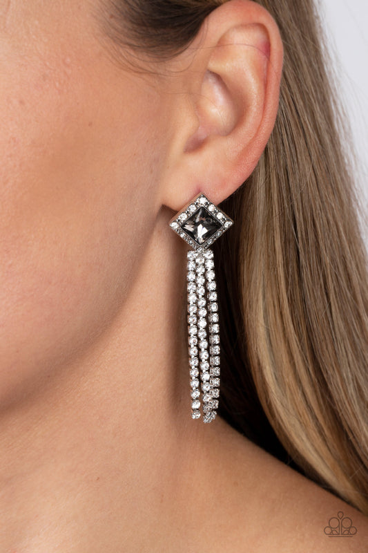 Seasonal Sparkle Silver Earrings (Orange 1566)