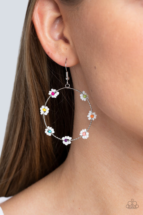 Dainty Daisies Multi Earrings (Orange 1416)