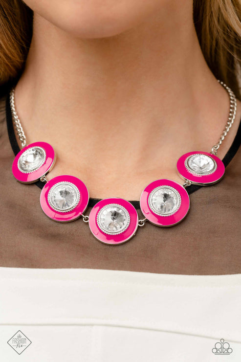 Feminine Flair - Fashion Fix - Pink Necklace (Orange 1089)