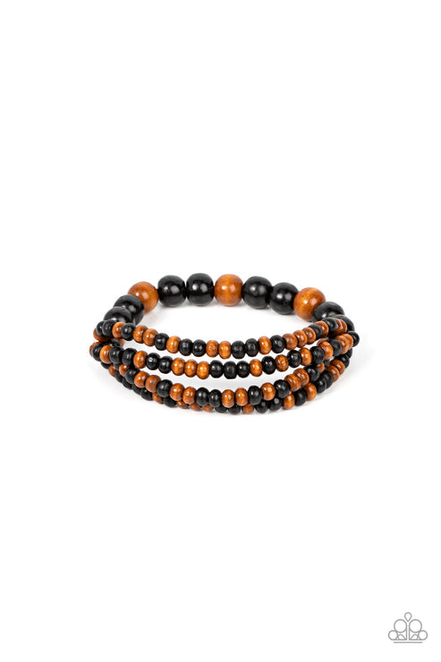 Oceania Oasis Black Bracelet (Orange 1358)