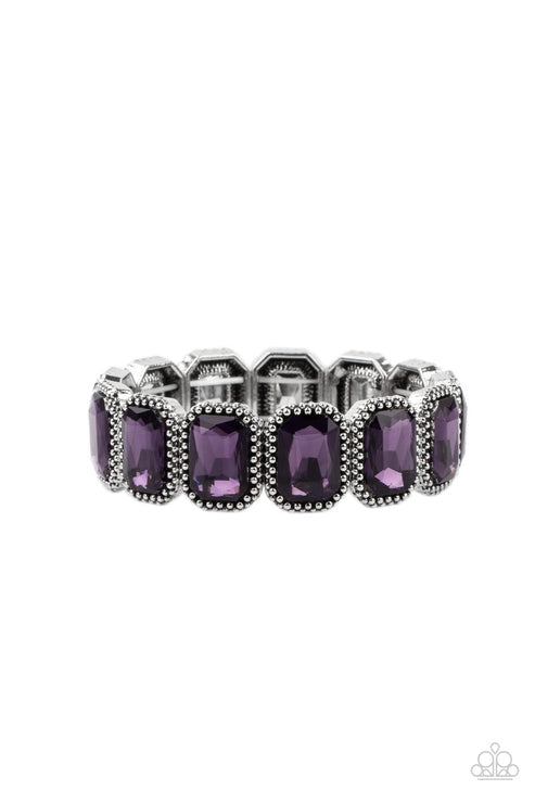 Paparazzi Accessories Studded Smolder Purple Bracelet (Orange 1134)