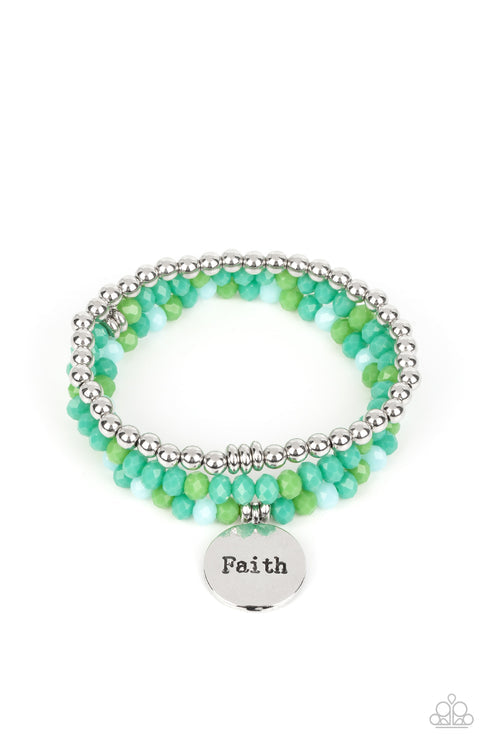 Fashionable Faith Green Bracelet (Orange 1120)