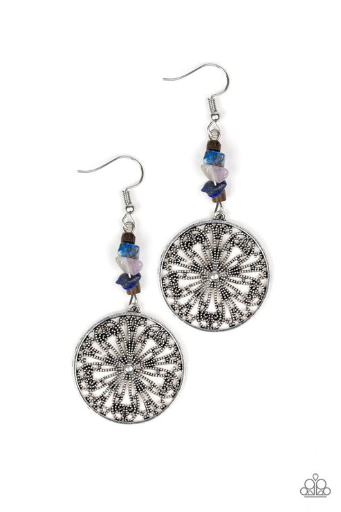 Adobe Dweller Blue Earrings (Orange 1064)