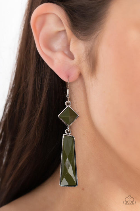 Hollywood Harmony Green Earrings (Orange 1057)