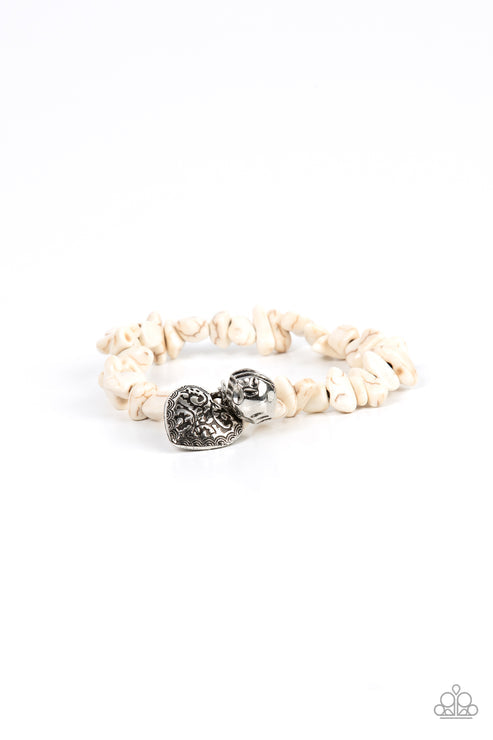 Love You to Pieces White Bracelet (Green 61)