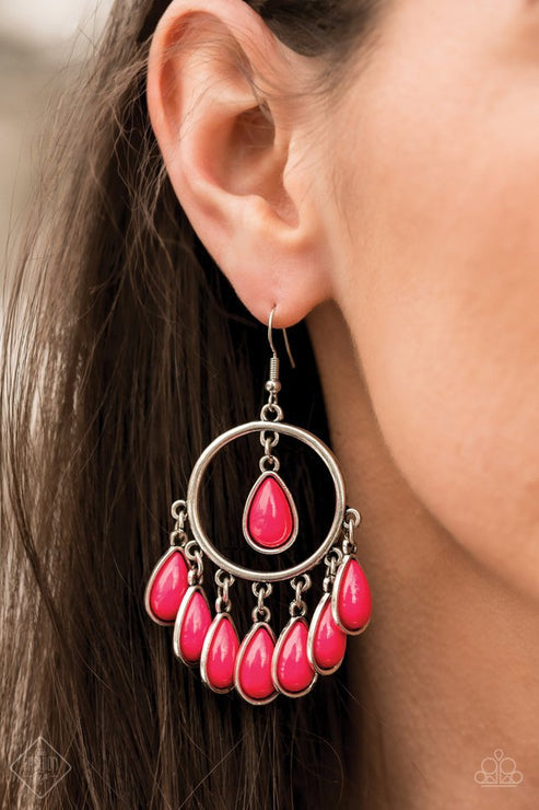 Flirty Flamboyance Pink Earrings (Purple 1022)