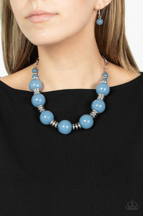 Race to the POP Blue Necklace (Orange 1087)