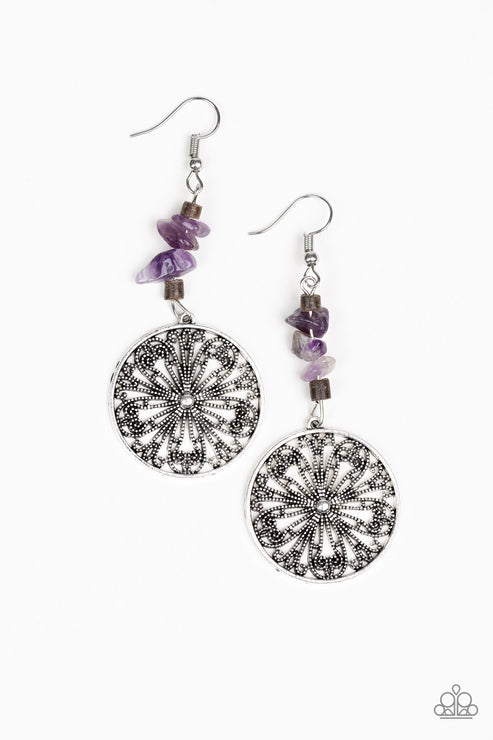 Adobe Dweller Purple Earrings (Orange 1059)