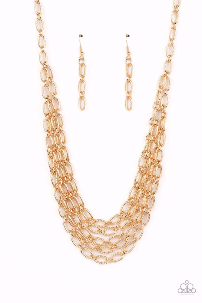 House of CHAIN Gold Necklace (Orange 1179)