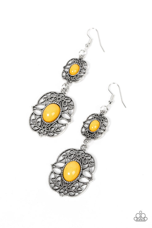 Victorian Villa Yellow Earrings (Orange 1034)