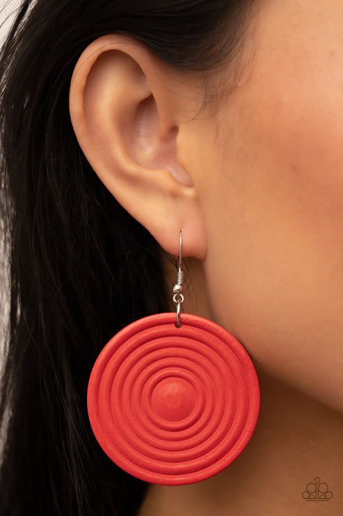 Caribbean Cymbal Red Earring (Red 99)