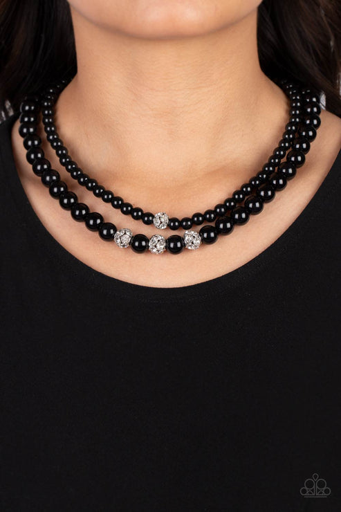 Brilliant Ballerina Black Necklace (Orange 1411)