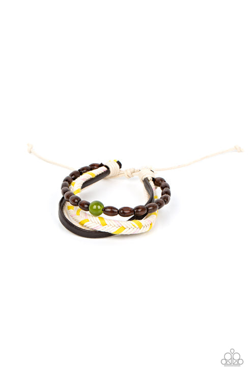 Hipster Hideaway Green Urban Bracelet - (Yellow 1594)