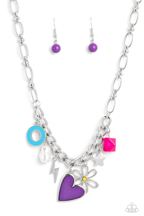 Living in CHARM-ony Purple Necklace (Orange 1375)