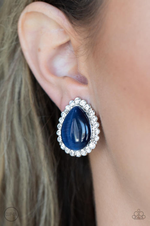 Downright Demure Blue Earrings (Orange 1101)