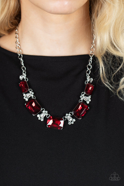 Flawlessly Famous Red Necklace (Purple 19)