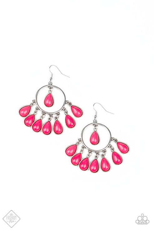 Flirty Flamboyance Pink Earrings (Purple 1022)